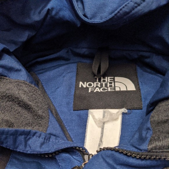 Vintage Men's Small The North Face Blue Zip Up Hooded Rain Jacket TNF - Picture 2 of 12